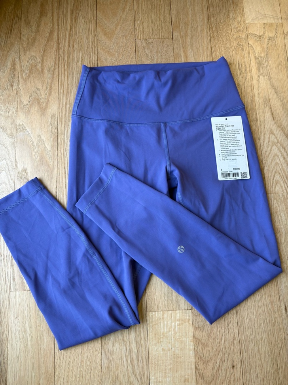 lululemon charged indigo Wunder train tight 25” size 8